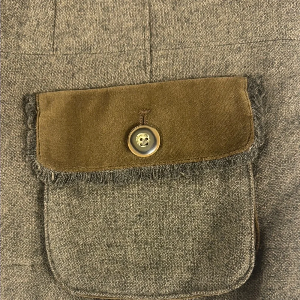 CaBi Brown Ruffle Front Wool Blazer - Picture 7 of 10